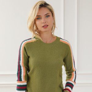 Striped Round Neck Long Sleeve Sweater